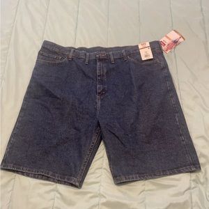 NWT Wrangler Men's Five Star 10" Relaxed Fit Carpenter Cargo Denim Shorts 46